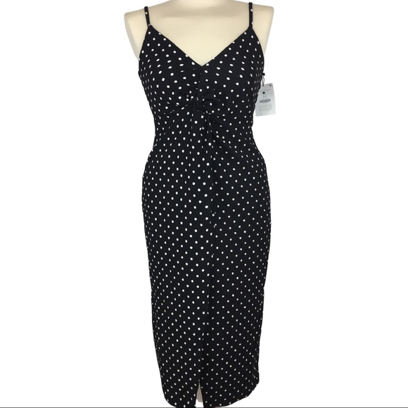 bershka polka dot dress